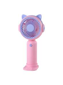 AOYI 1pc AA Battery Operated Portable Handheld Mini Fan With Base And 1 Speed Setting For Outdoor, Simple Style - Gradient - View 13