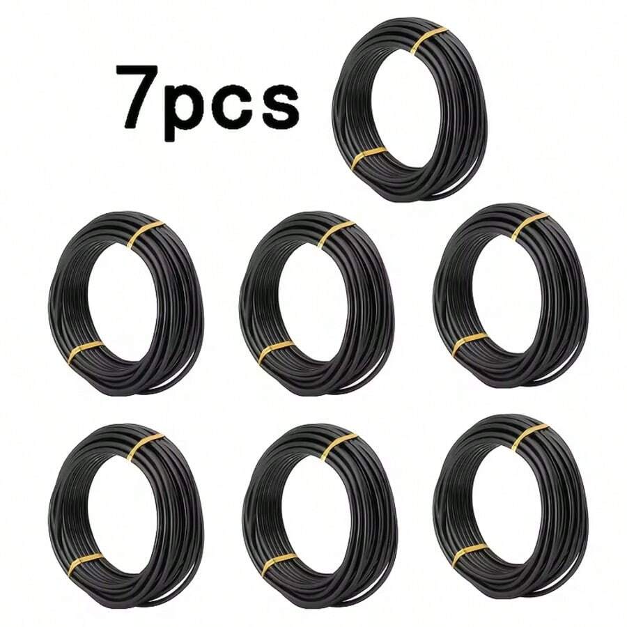 7 Rolls Total Length 1574.8 Inches, 1mm Flexible Anodized Aluminum Wire, Suitable For Beading, Gardening Tree Shaping, Bonsai Styling And Home Decor, Non-Elastic, Random Color, Colorful Aluminum Wire, Bonsai Iron Wire - 1.0mm-7 - View 1