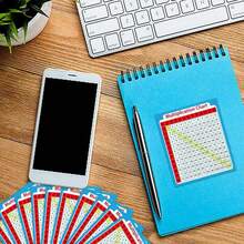 30pcs Multiplication Table Stickers, 3x3.5 Inches - Essential Math Learning Aid For Students And Families, Easy-To-Use School And Office Supplies Cards - Multicolor - View 9