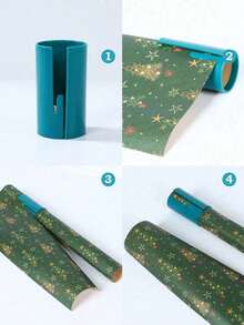 1pc Gift Wrapping Paper Cutter, Sliding Design, Suitable For Party Gift Wrapping, Holiday Paper Craft Cutting, Gift Wrapping Paper Roll Cutting, Simple Paper Craft Cutting, Handmade Gift Wrapping Tool, Suitable For Valentine's Day, Birthday, Christmas, New Year And Other Holiday Party Gift Wrapping Paper Cutting Needs. - Multicolor - View 6