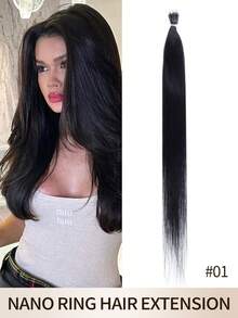 Nano Ring Hair Extensions Human Hair, 16-22 Inch, 25g 25 Strands, Cold Fusion Extensions, Low Visibility Nano Beads, Seamless Blend For Length And Volume With Hair For Women, Perfect For Daily, Party And Wedding Hairstyles - Multicolor - View 27
