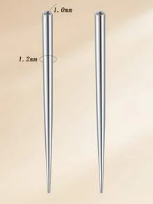 أداة إدخال مخروطية للثقب مع دبابيس إدخال ملولبة وغير ملولبة 14G/16G/18G/20G أداة تطبيق دبوس إدخال أداة مساعدة للتوسيع - فضي - مشاهدة 16
