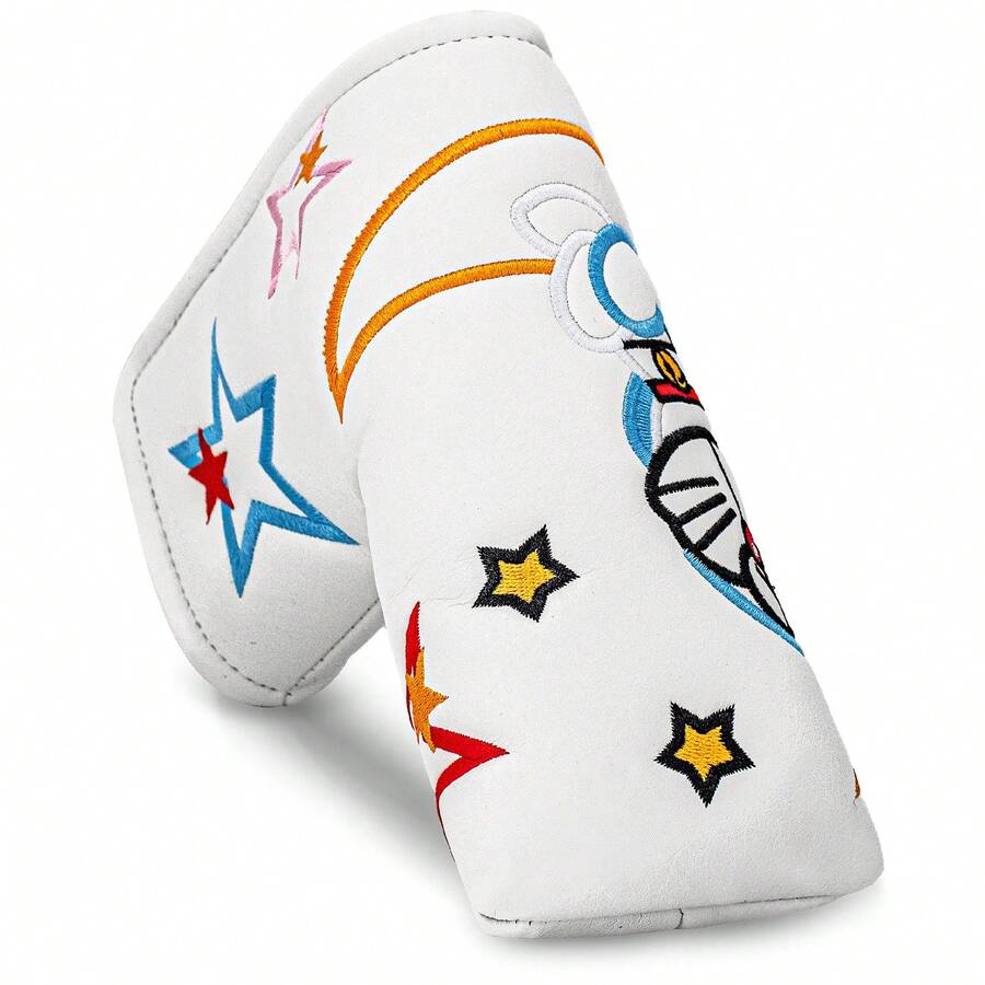 1PC Cartoon Embroidery Golf Blade Putter Cover, Star Pattern Golf Club Head Protector - Multicolor - View 1