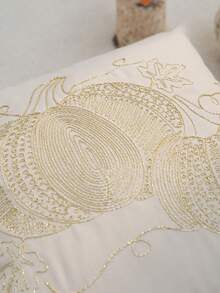 1件感恩節燕麥色南瓜刺繡枕套,適合室內裝飾,感恩節裝飾,四季通用枕套,不含枕芯 - 燕麥色 - 查看 8