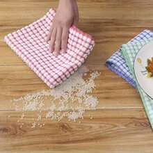 3/6/12pcs Reusable Durable Plaid Towels - Super Absorbent Soft Lint-Free Multipurpose Cloths, Perfect For Kitchen Cleaning, Tea Set And Glass Drying[Assorted Colors] - Assorted Colors - View 6