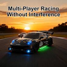 High-Speed Electric Wireless Remote Control Racing Car, Professional Drifting Stunt Remote Control Car, Indoor And Outdoor Racing Game Toy, Cool And Collectible Model Car, Perfect Birthday, Back-To-School, And Christmas Holiday Gift For Children. - Black - View 5