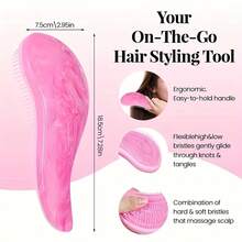 1pc Magic Detangling Comb Boxed 4 Colors Anti-Static Massage Hair Brushes Air Cushion Hairbrush Comb Festival Gift Box Comb - A - View 5