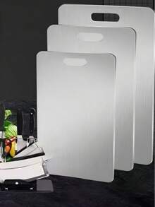 Stainless Steel Kitchen Cutting Board, Mold-Resistant & Hygienic, Hanging Design For Easy Storage, Hole-Free & Washable, Suitable For Raw Meat, Vegetables, Bread, Fruit, Home Kitchen Accessory, S/M/L/XL - 1PC - View 2