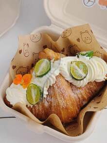 100/50/1pc Baking Paper, Printed With Cute Bear Pattern, Suitable For Air Fryer, Kitchen Use - Multicolor - View 2