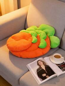 1 Carrot-Shaped Pet Bed, Suitable For Small Animals, Soft And Fluffy Orange And Green Cushion, Suitable For Rabbits, Guinea Pigs, Comfortable Sleeping Nest, Suitable For Home Indoor Use, Ideal Gift For Birthday, Valentine's Day, Easter - Multicolor - View 7