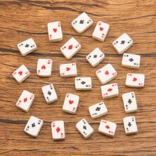30/60pcs/Set Playing Card Design DIY Bead(Mixed Color) - Multicolor - View 1