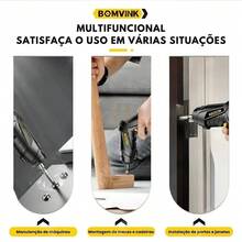 Chave De Fenda Elétrica Duas Formas Com 12 Peças Luz 3.6v Recarregável Bomvink - Entrada do Brasil (127V) - Visão 5
