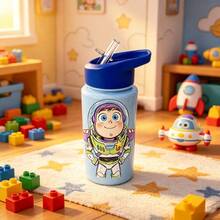 4 Styles Water Bottles With Straw Lid And Handle, Drinking Cups For Boys And Girls, Cartoon Insulated Tumblers Woody Jessie Buzz Multi-Color Print, Portable Water Bottles Suitable For School, Travel, Outdoor Sports, Holiday Gifts - Multicolor - View 4