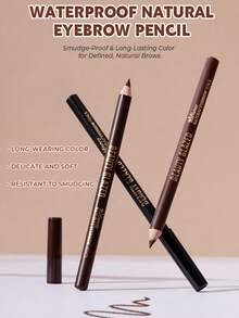beauty glazed 3件組眉筆與眼線筆套組，防水長效，細膩柔軟，抗暈染，精準勾勒眼妝眼筆 - B191-3件組(01#,02#,03#) - 查看 5