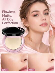 ROCK SWEET Dual-Tone Setting Powder - Sets Makeup, Controls Oil, Retouches, Conceals, Lightweight Loose Powder, Contours, Long-Lasting Makeup Effect (Perfect Gift) - Matt Purple - View 6