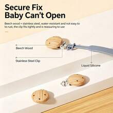 Kẹp núm vú giả silicone đa năng, dây đeo giữ núm vú giả điều chỉnh được cho núm vú giả, đồ gặm nướu và đồ chơi cho bé - Nhiều màu - Xem 6
