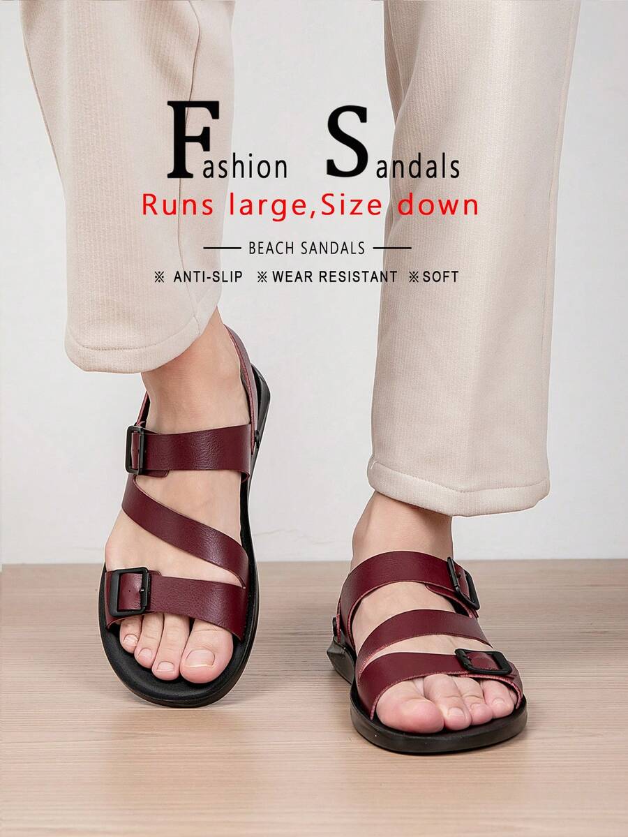 2026 New Men's Casual Fashionable Outdoor Sandals, Beach Style Indoor/Outdoor Slippers