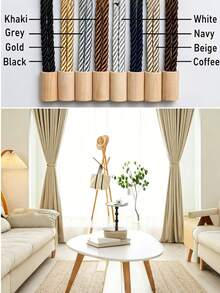 1pc/5pcs Magnetic Bohemian Style Curtain Tiebacks, Curtain Rope Buckles, Curtain Fixing Clips, Curtain Decorative Hooks, Home Window Decor - Multicolor - View 2