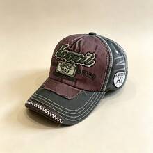 1pc Letter-Stitched Baseball Cap Made Of Breathable Material, Suitable For Outdoor Activities. It Has An Adjustable Design And Is Suitable For - Multicolor - View 6