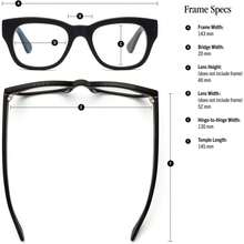 Gafas de Lectura Unisex CADDIS Miklos con Aumento - Negro Mate - Ver 3