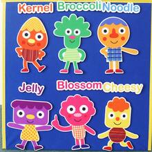 Quixorblex 12PCS "SSS Characters" Felt Characters Set, Montessori Teaching Aids, Color & Word Recognition Props, Storytelling Tools, Interactive Classroom Learning, Parent-Child Creative Educational Supplies, Back To School - Multicolor - View 2