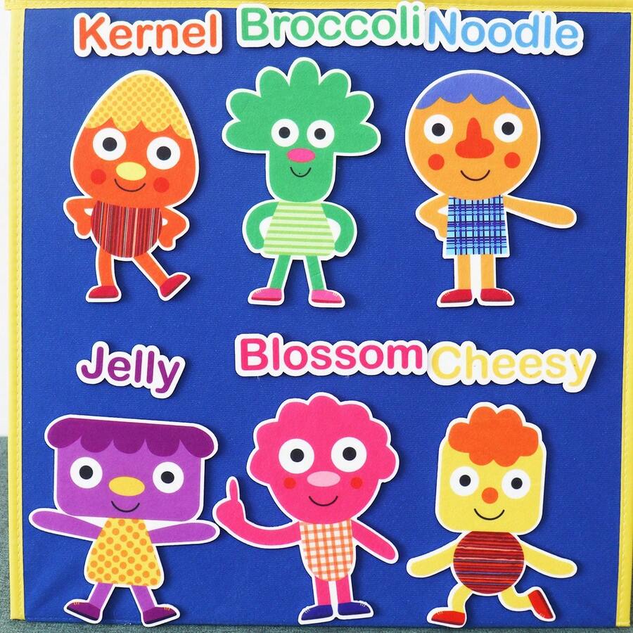 Quixorblex 12PCS "SSS Characters" Felt Characters Set, Montessori Teaching Aids, Color & Word Recognition Props, Storytelling Tools, Interactive Classroom Learning, Parent-Child Creative Educational Supplies, Back To School