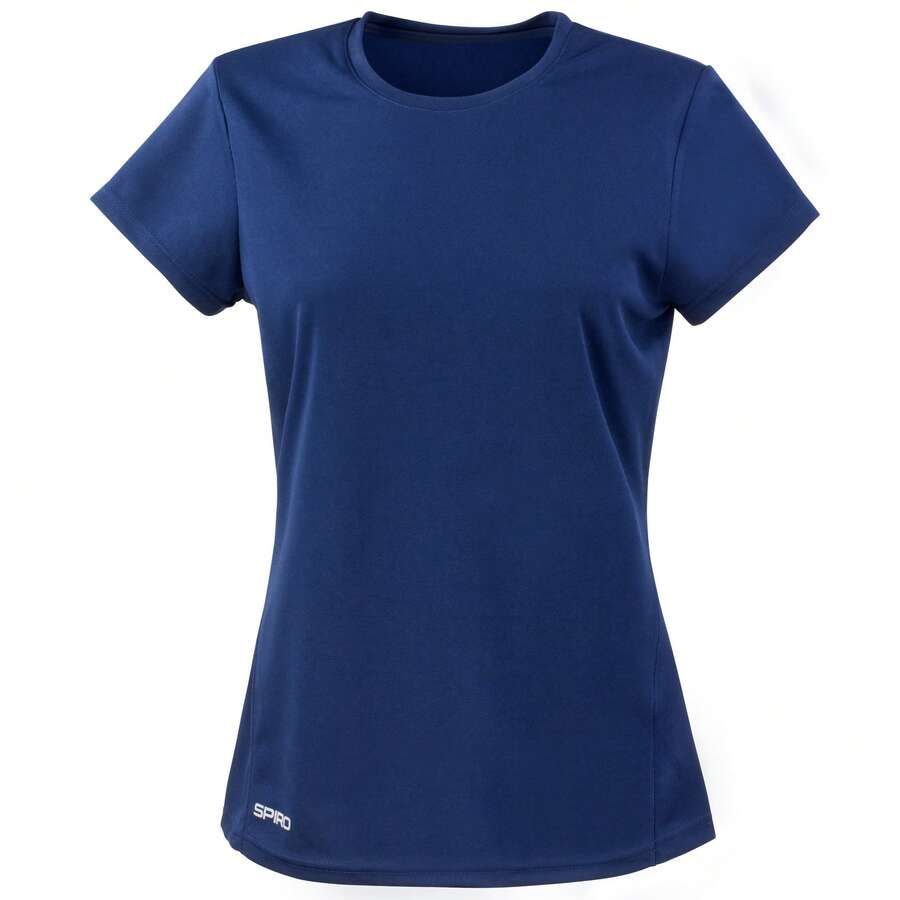 Spiro Womens/Ladies Sports Gym Quick-Dry Performance T-Shirt XS-XL - Navy - View 1