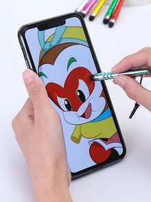 5/10Pcs Universal Capacitive Stylus Pens With Lanyard Dust Plug, Battery‑Free Touch Screen Pen, Non‑Charging Mini Stylus For Smartphones & Tablets, For Drawing Editing Gaming, Random Mixed Colors - Multicolor - View 12