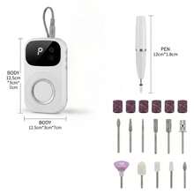 2-In-1 Professional Nail Drill With Built-In UV LED Light, 50-Speed Stepless Adjustment, Smart Digital Display, 45dB Low Noise Motor, 12 Multi-Function Grinding Heads, Suitable For Home Manicure, Polishing And Nail Art, 1500mAh - Multiple Styles - View 14