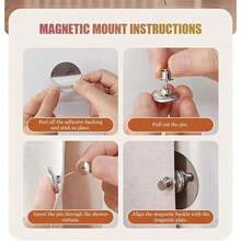 Magnetic Folding Cabinet Curtain For Washing Machine, Kitchen Cupboard Door Cover With Self-Adhesive Track - Beige - View 6