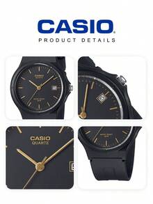 Jam Tangan Pria Casio MW-59-1E Serba Hitam Minimalis dengan Dial Bulat, Tahan Air 50m, Tampilan Tanggal, dan Tali Resin, Dilengkapi Mesin Quartz. - Hitam - View 5