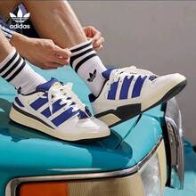 Adidas Originals FORUM 2000 Unisex Low-Top Comfortable Durable Casual Sneakers - Blue and White - View 2