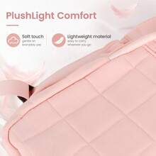 Quilted Multi-Pocket Backpack With Large Side Water Bottle Pockets For School Travel Daily Use - Pink - View 6