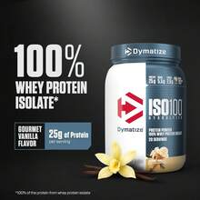 Dymatize ISO100 Protein Powder, 100% Whey Isolate, Gourmet Vanilla | 25g Protein, Hydrolyzed, Fast-Absorbing, Supports Muscle Health, 5.5g Variant 1 - None - View 2