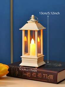 1pc Vintage Handheld LED Flameless Candle Light (Battery Included), Indoor Room Desktop Decor LED Night Light, Home Decoration Lantern Hanging Light, Holiday Party Event LED Decorative Light, Festival Decoration Ornament - Long Lantern - View 15
