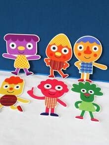 Quixorblex 12PCS "SSS Characters" Felt Characters Set, Montessori Teaching Aids, Color & Word Recognition Props, Storytelling Tools, Interactive Classroom Learning, Parent-Child Creative Educational Supplies, Back To School - Multicolor - View 5