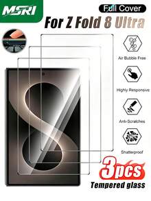 3pcs/Pack High Definition Tempered Glass Screen Protector [Outer Screen] High Hardness Structure, Anti-Scratch And Anti-Collision, Advanced Adhesive Provides Stable Adhesion Effect, Long-Term Use Without Displacement. Ultra-Clear Optical Material, Does Not Affect Image Quality And Color. Compatible With Fold 2 5G/Fold 3 5G/Fold 4/Fold 5/Fold 6/ Fold 7/ /Flip 8/Fold 8/Fold 8 UItra And Other Series - Clear - View 16