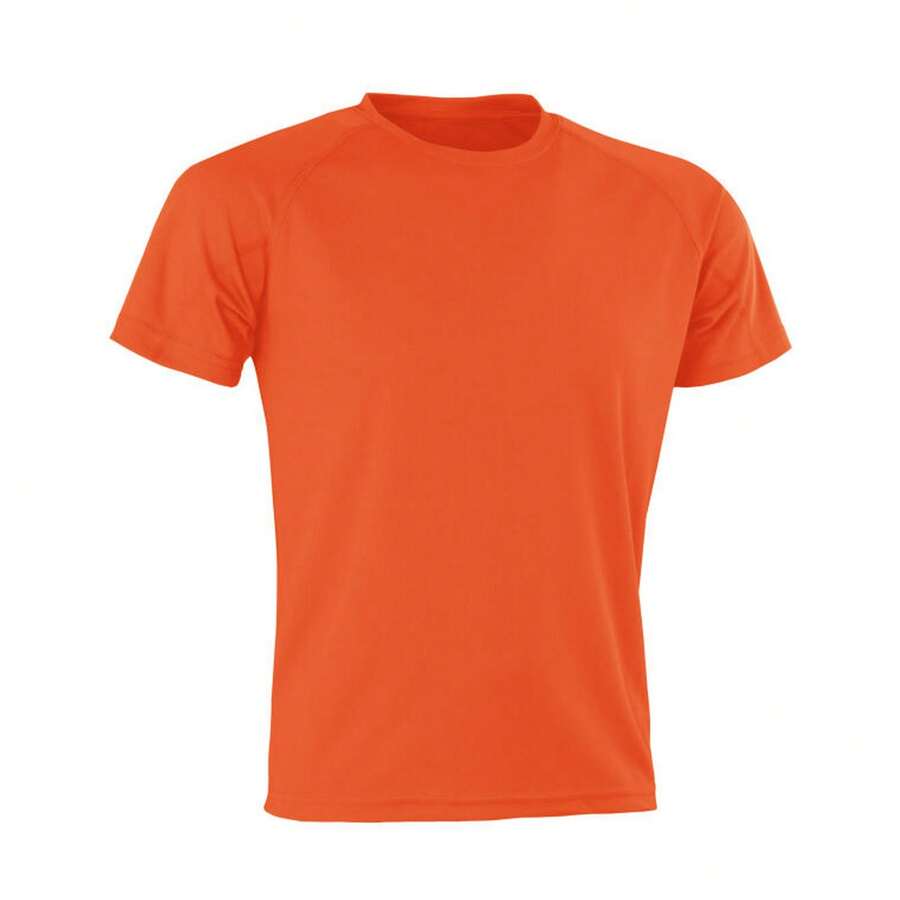 Spiro Mens Impact Aircool T-Shirt - Orange - View 1