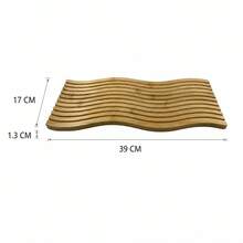 لوح خيزران بنمط موجي 39x17x1.3 سم، صينية تقديم المطبخ ولوح الجبن، لون عشوائي - مشاهدة 5