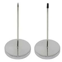 Stainless Steel Bill Fork,,2 Pcs Desk Receipt Fork With Tip Cap, 5.5 Inch Spike Holder, For Restaurant, Home, Office Organization - Silver - View 2