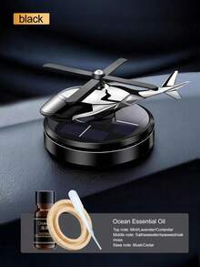 Cool Solar Powered Helicopter Aromatherapy Set, Creative Car Air Freshener - 2-In-1 Essential Car Accessory Decor Gift. Solar Powered Automatic Rotating Car Fragrance Ornament With Automatic Rotating Blades And Car Deodorizing Function, 5 Colors Available. Set Includes Essential Oil, Wooden Aromatherapy Chip And Dropper. Suitable For Men And Women, All Car Models, Perfect Gift For Car Enthusiasts - A - View 23