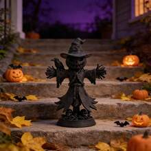 5 buah Patung Orang-orangan Sawah Cetak 3D - Dekorasi Meja Halloween Gotik untuk Rumah dan Kantor, Figur Resin Menyeramkan untuk Pajangan Rak dan Meja - Lukisan lipat - View 2