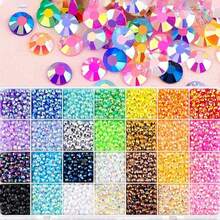 28-Grid Mixed Color Resin Rhinestone Set, Suitable For DIY Phone Case, Hat Rhinestone Decoration, Handmade Crafts And Other Rhinestone DIY Decoration Scenes - 28 Slots - View 9