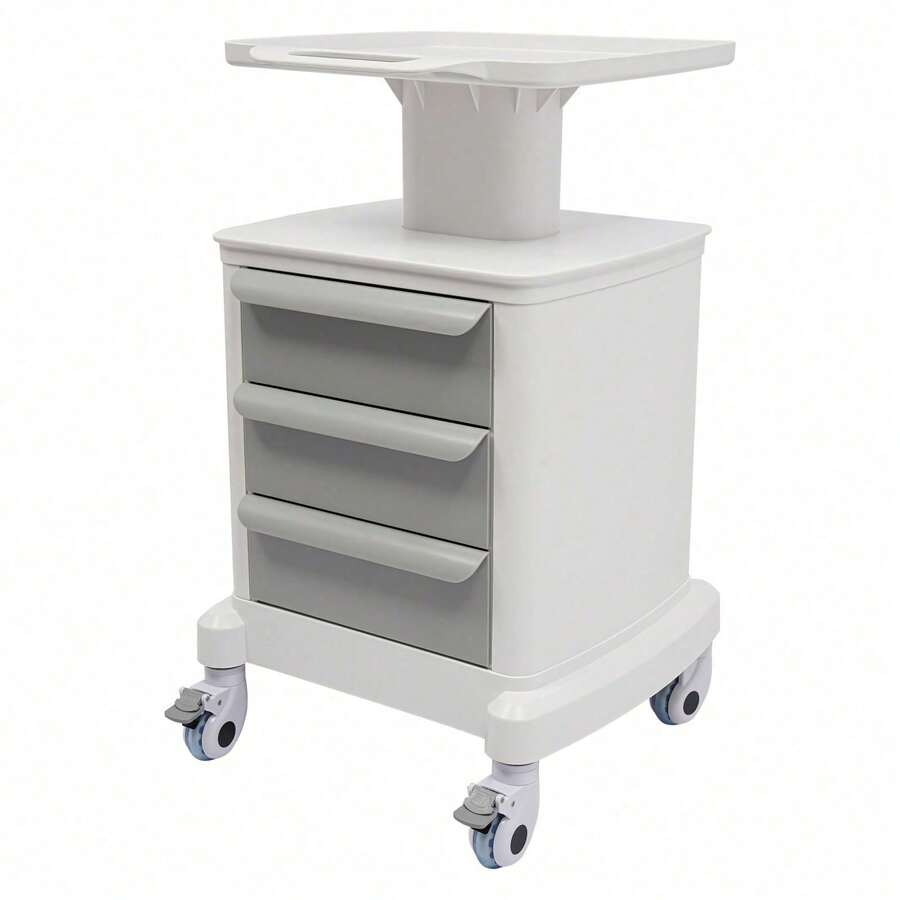 Ubfhonsi Utility Cart, Mobile Storage Cart, Commercial Hospital Office Lab Cart - White - View 1
