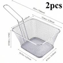1/2/8pcs Stainless Steel French Fry Basket, Kitchen Deep Fryer Tool, Mini Fry Basket Strainer, Cooking Fry Basket Filter - One-size - View 13