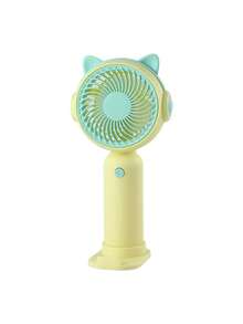 AOYI 1pc AA Battery Operated Portable Handheld Mini Fan With Base And 1 Speed Setting For Outdoor, Simple Style - Gradient - View 16