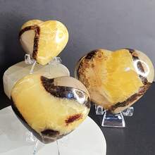 1件優雅高品質龜背石心形－拋光石英之心，適合居家裝飾與教育展示，完美水晶收藏，DIY珠寶與原石，復活節與情人節最佳節日禮物 - 彩色 - 查看 3