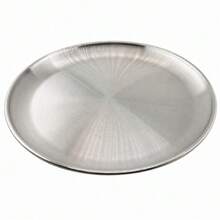 20cm Silver Iron Round Grill Pan, Single-Layer Barbecue Plate, Random Color - View 4