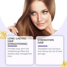 EELHOE Protein Straightening Cream Moisturizes, Nourishes, Softens, And Nourishes Hair. Care For Hair Quality Without Pulling And Straightening,Moisturizing And Smooth, Making Hair Less Prone To Tangling, Suitable For Curly, Dry, Wavy Hair - 紫色 - 查看 7