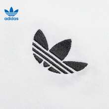 Adidas Clover 3S LS TEE Men's Sports Crew Neck Long Sleeve T-Shirt - White - View 9